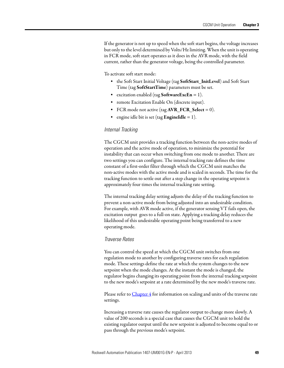 Rockwell Automation 1407-CGCM Combination Generator Control Module User Manual | Page 49 / 246