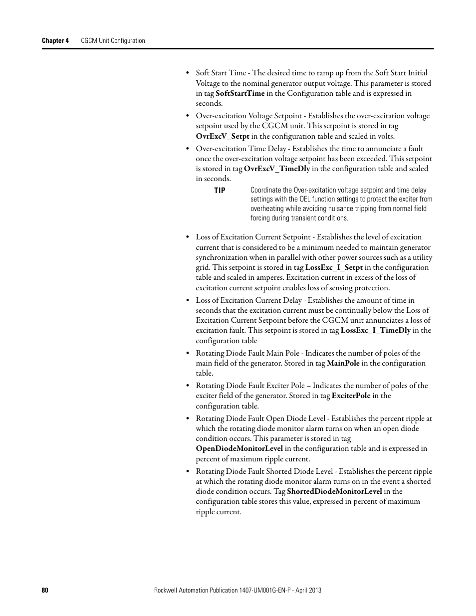 Rockwell Automation 1407-CGCM Combination Generator Control Module User Manual | Page 80 / 246