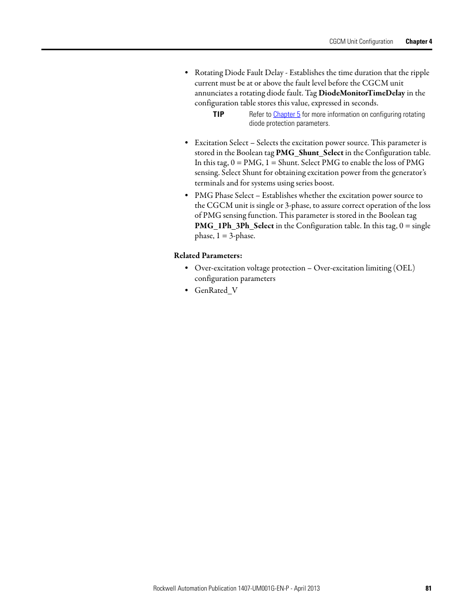 Rockwell Automation 1407-CGCM Combination Generator Control Module User Manual | Page 81 / 246