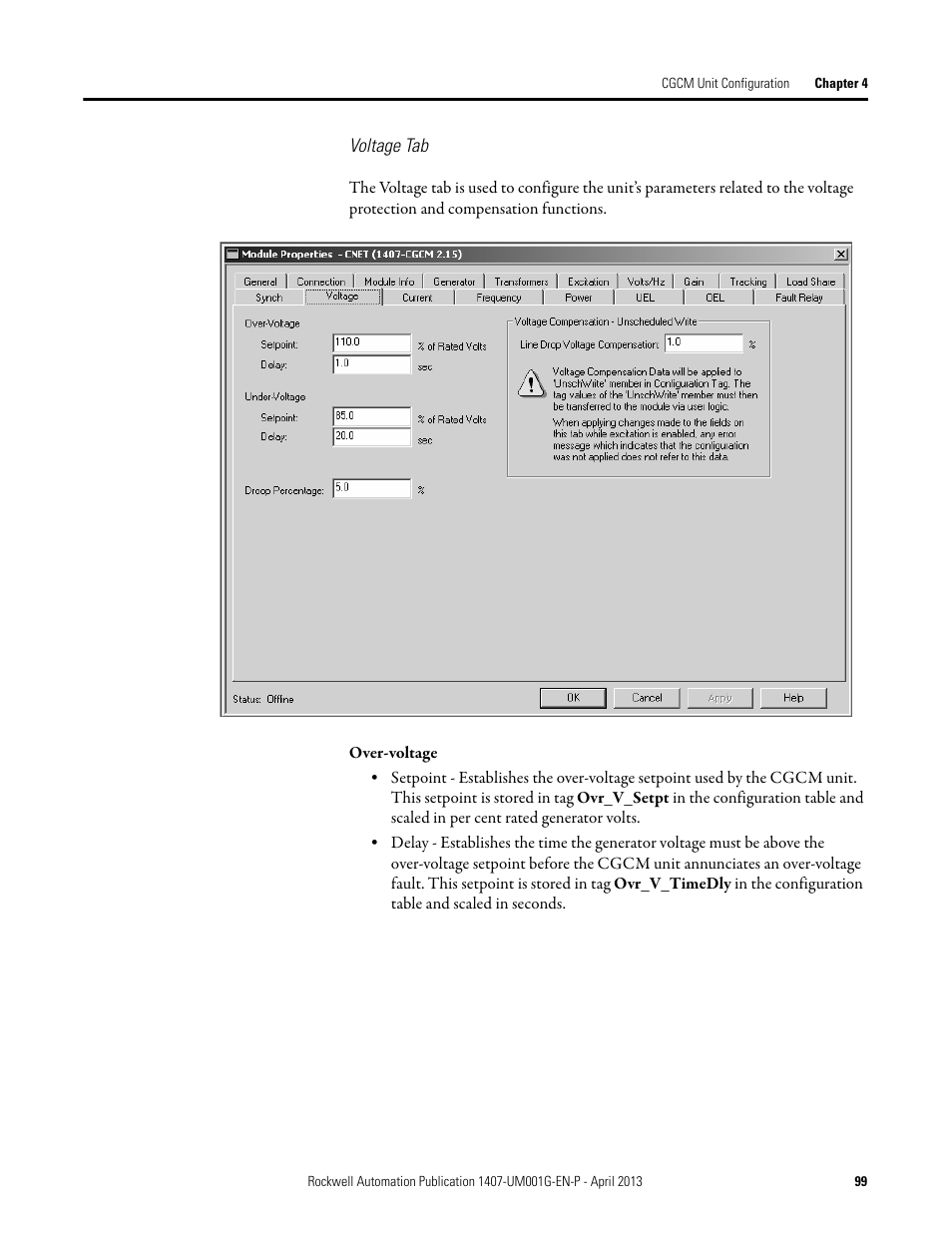 Rockwell Automation 1407-CGCM Combination Generator Control Module User Manual | Page 99 / 246