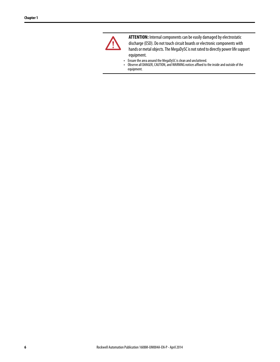 Ch 2 - installation | Rockwell Automation 1608M MegaDySC User Manual, 208 Volt, One Second Extended Runt User Manual | Page 6 / 52