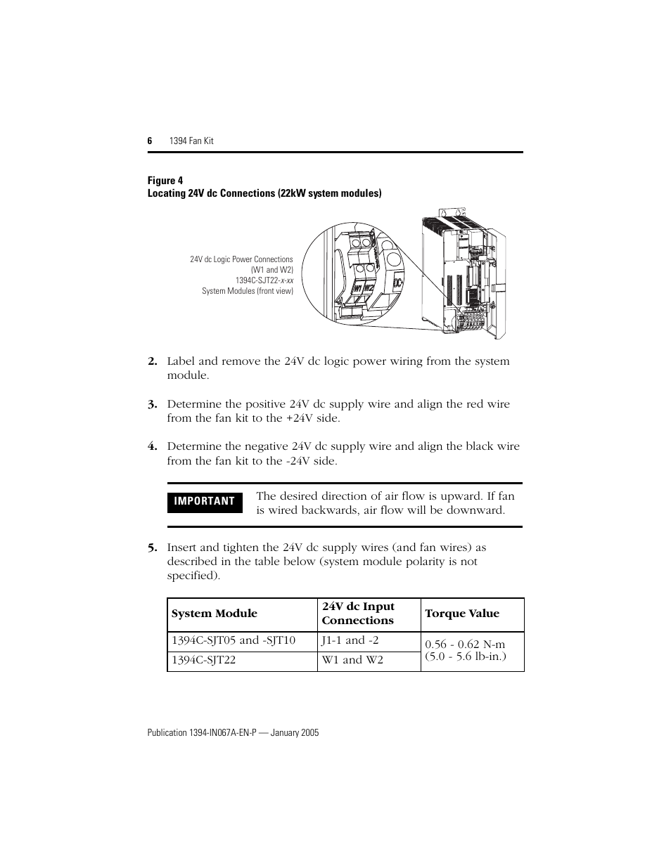 Rockwell Automation 1394-FK10TS_FK22TS Fan Kit Installation Instructions User Manual | Page 6 / 8