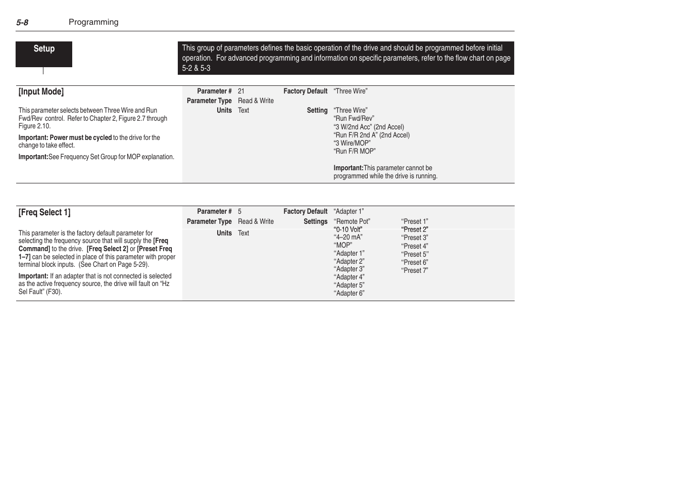 Rockwell Automation 1305 AC Drive, Series C, Firmware 6.xx and Up User Manual | Page 76 / 170