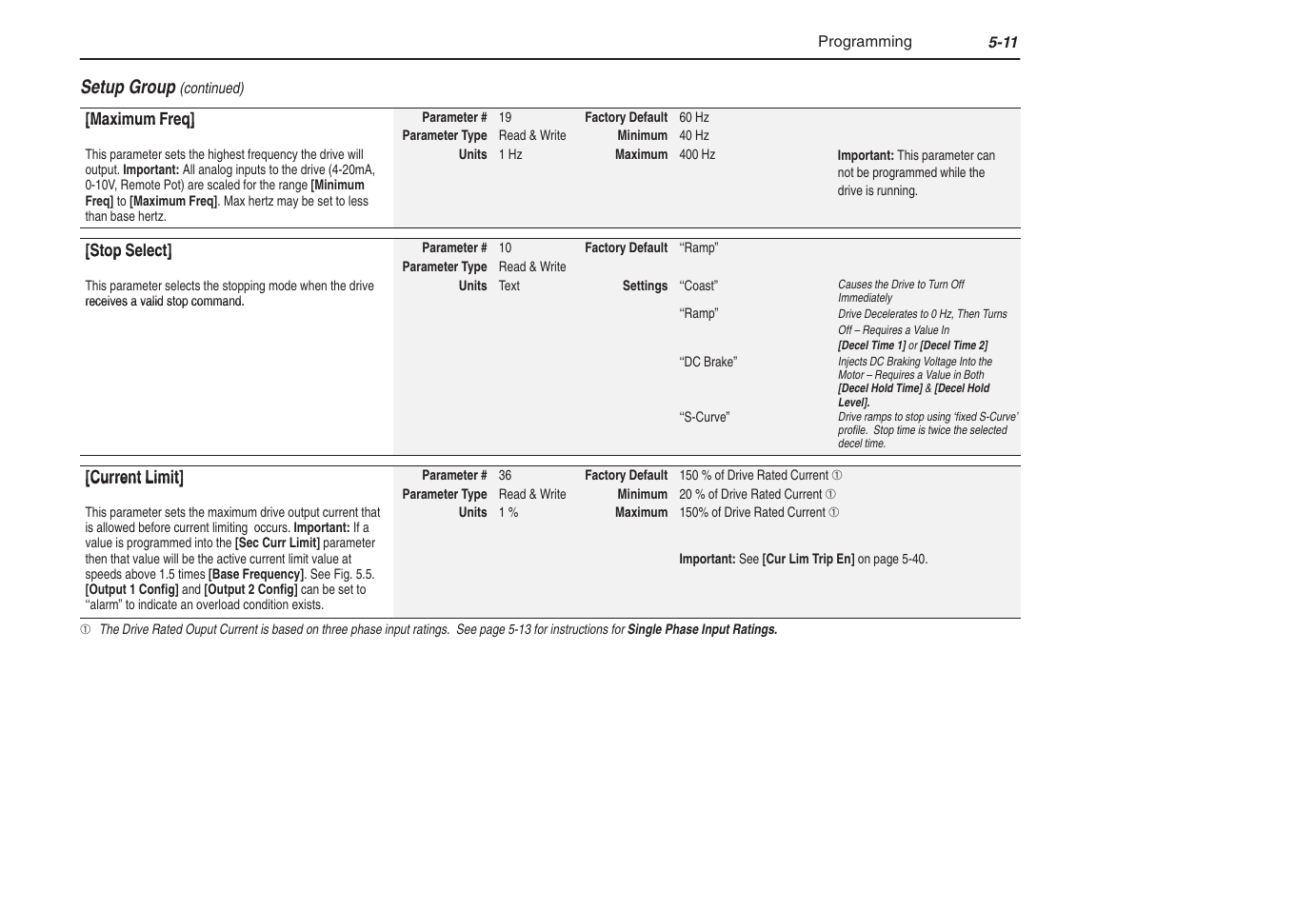 Rockwell Automation 1305 AC Drive, Series C, Firmware 6.xx and Up User Manual | Page 79 / 170