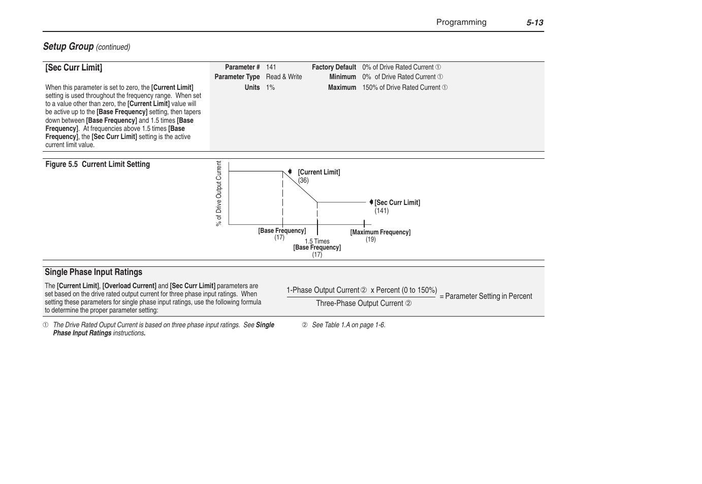 Rockwell Automation 1305 AC Drive, Series C, Firmware 6.xx and Up User Manual | Page 81 / 170