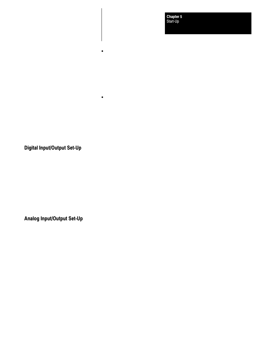 Digital input/output set up, Analog input/output set up | Rockwell Automation 1395 Discrete Adapter, Rev 3.XX-8.XX User Manual | Page 26 / 53