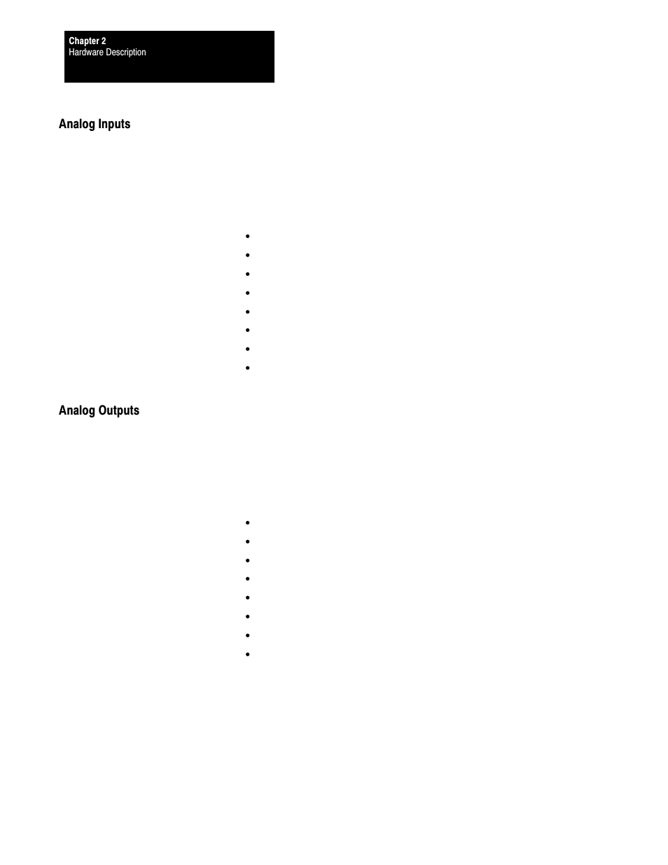 Analog inputs, Analog outputs | Rockwell Automation 1395 Discrete Adapter, Rev 3.XX-8.XX User Manual | Page 8 / 53