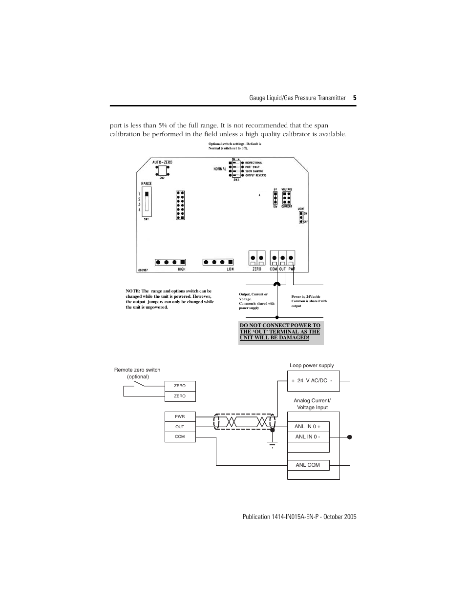 Rockwell Automation 1414-CPZxxxxx_IPZxxxxx Gauge Liquid/Gas Pressure Transmitter User Manual | Page 5 / 8