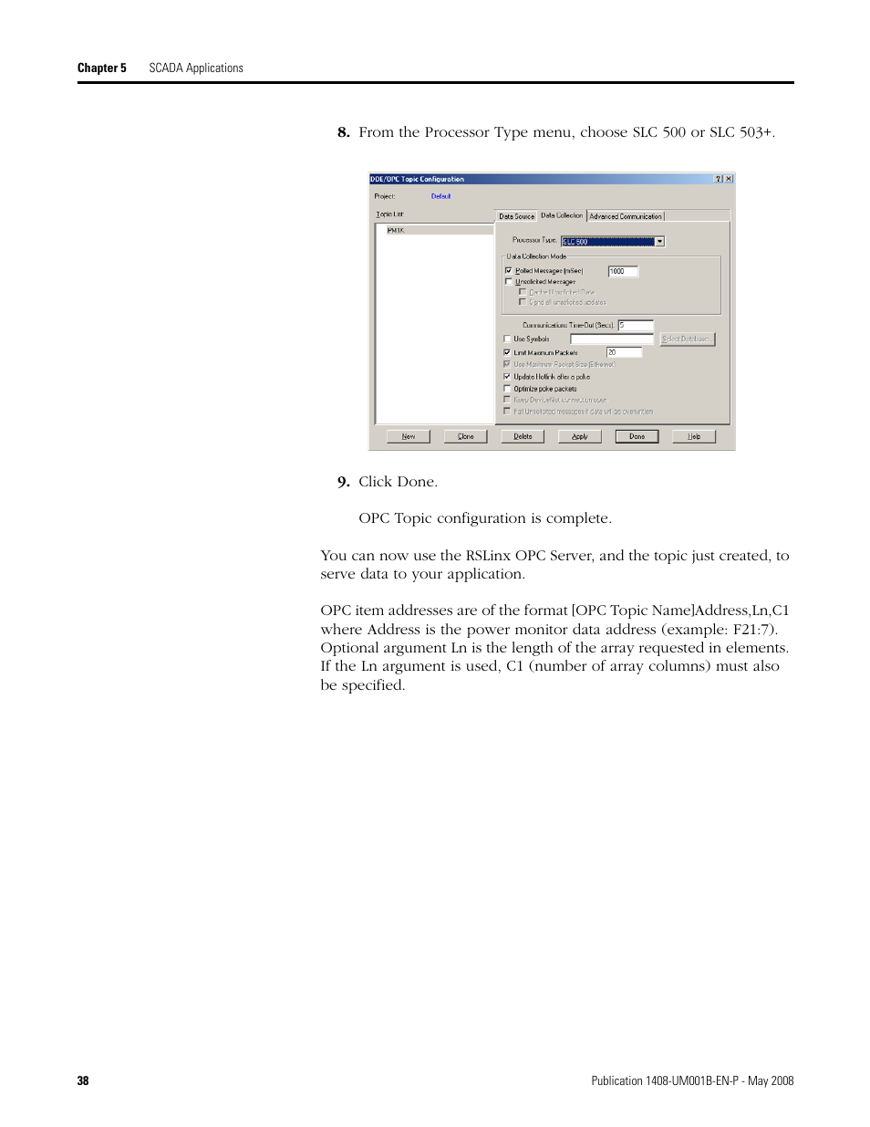 Rockwell Automation 1408-EMxx PowerMonitor 1000 Unit User Manual | Page 38 / 100