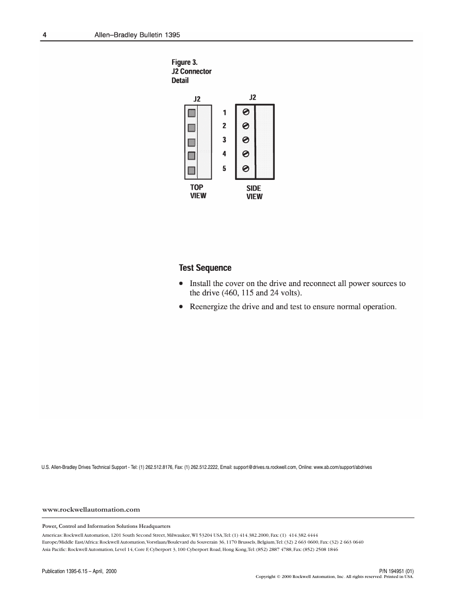 Rockwell Automation 1395 Power Board Update & Bus Bar Replacement User Manual | Page 4 / 4