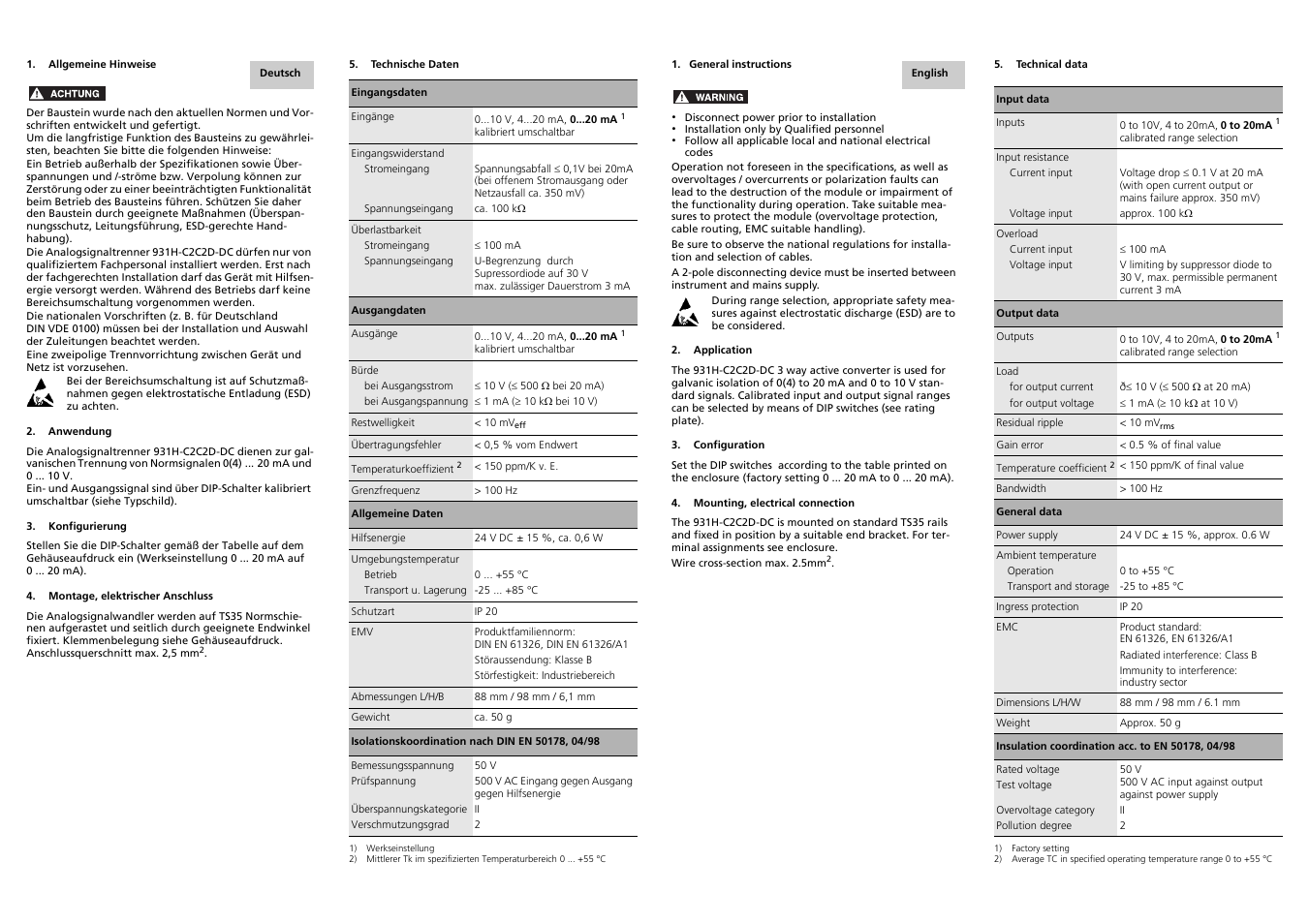 Rockwell Automation 931H-C2C2D-DC Active Converter User Manual | 2 pages