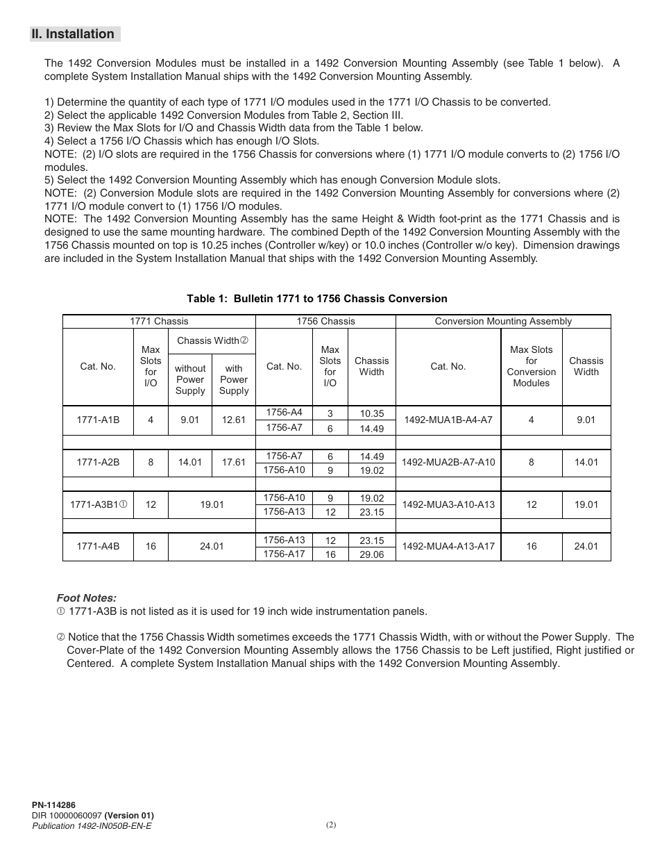 Ii. installation | Rockwell Automation 1492-CM1771-LD0014F Field Wire Conversion Module User Manual | Page 2 / 12