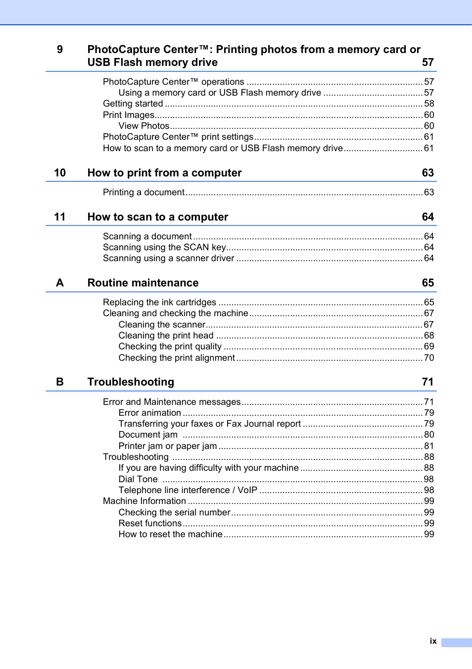 Brother MFC J6910DW User Manual | Page 11 / 163