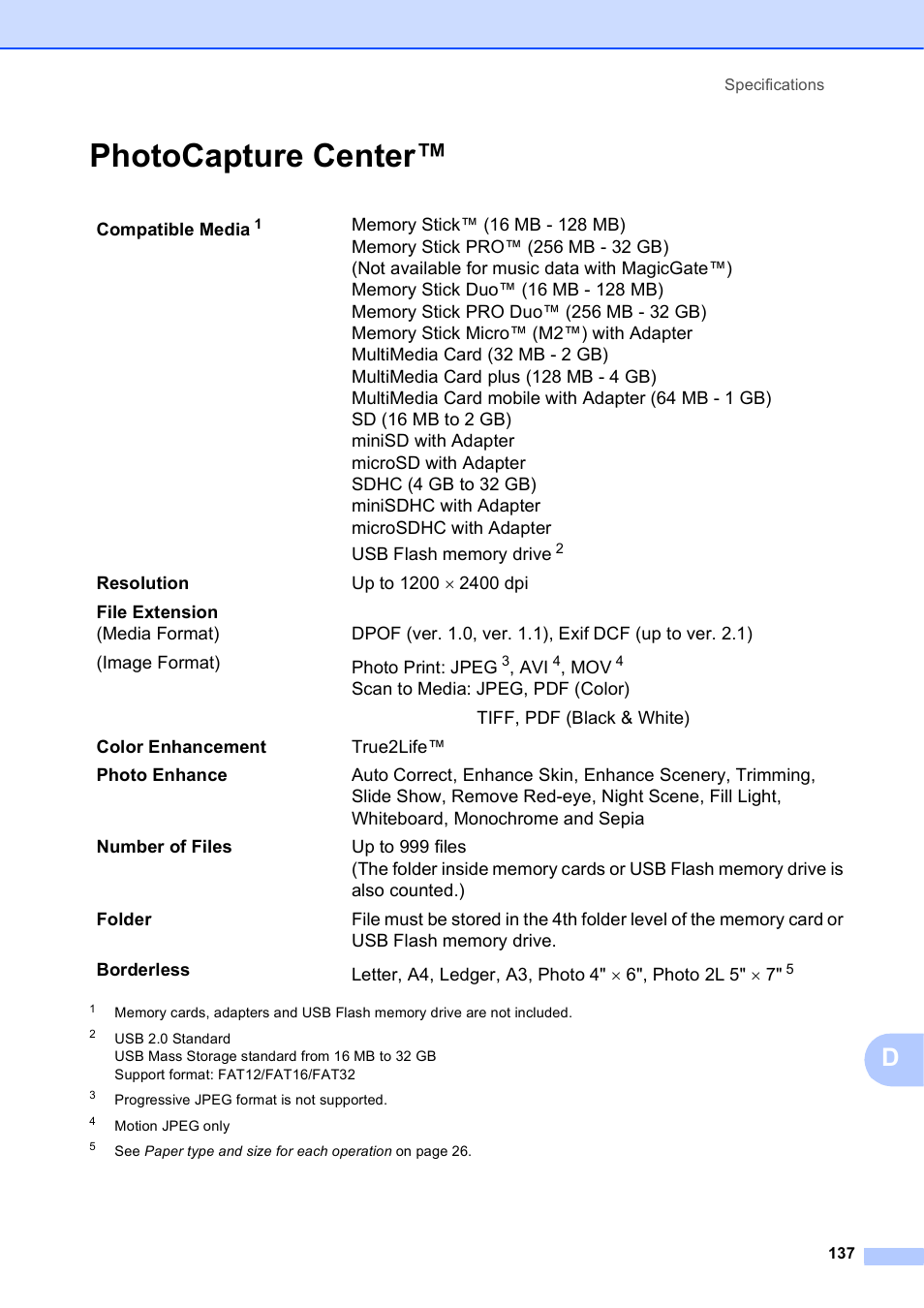 Photocapture center | Brother MFC J6910DW User Manual | Page 151 / 163