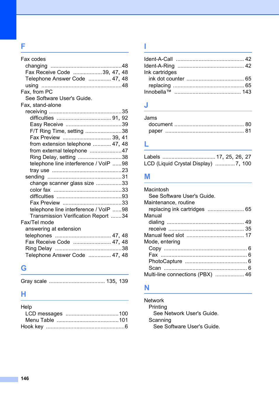 Brother MFC J6910DW User Manual | Page 160 / 163