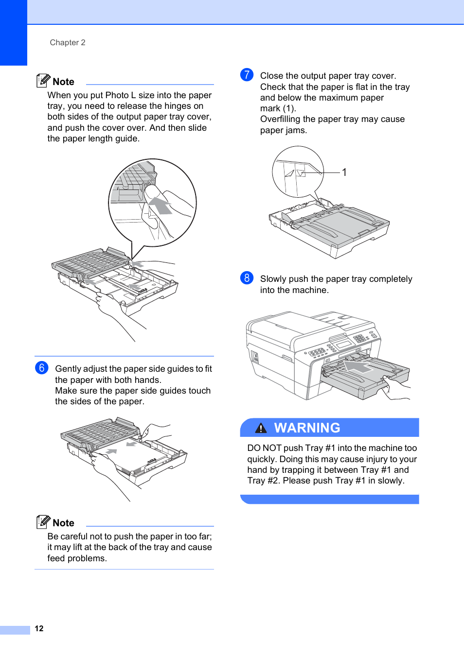 Warning | Brother MFC J6910DW User Manual | Page 26 / 163