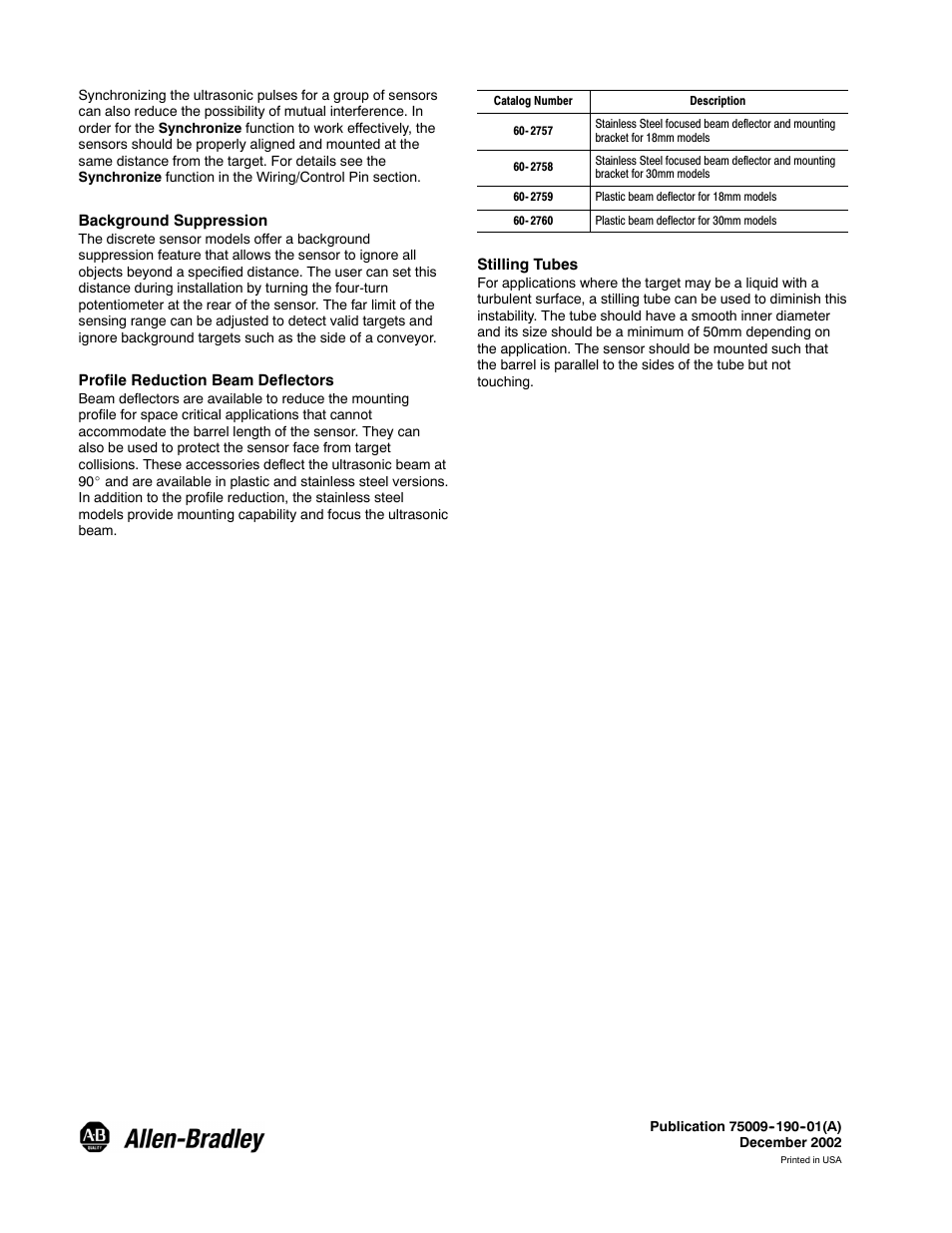 Rockwell Automation 873P Analog or Discrete Ultrasonic Sensors User Manual | Page 4 / 4