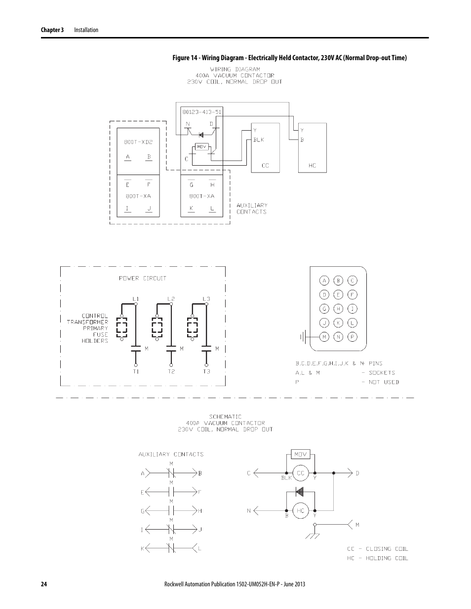 Rockwell Automation 1502 Medium Voltage 400A Contactor - Series E User Manual | Page 24 / 60