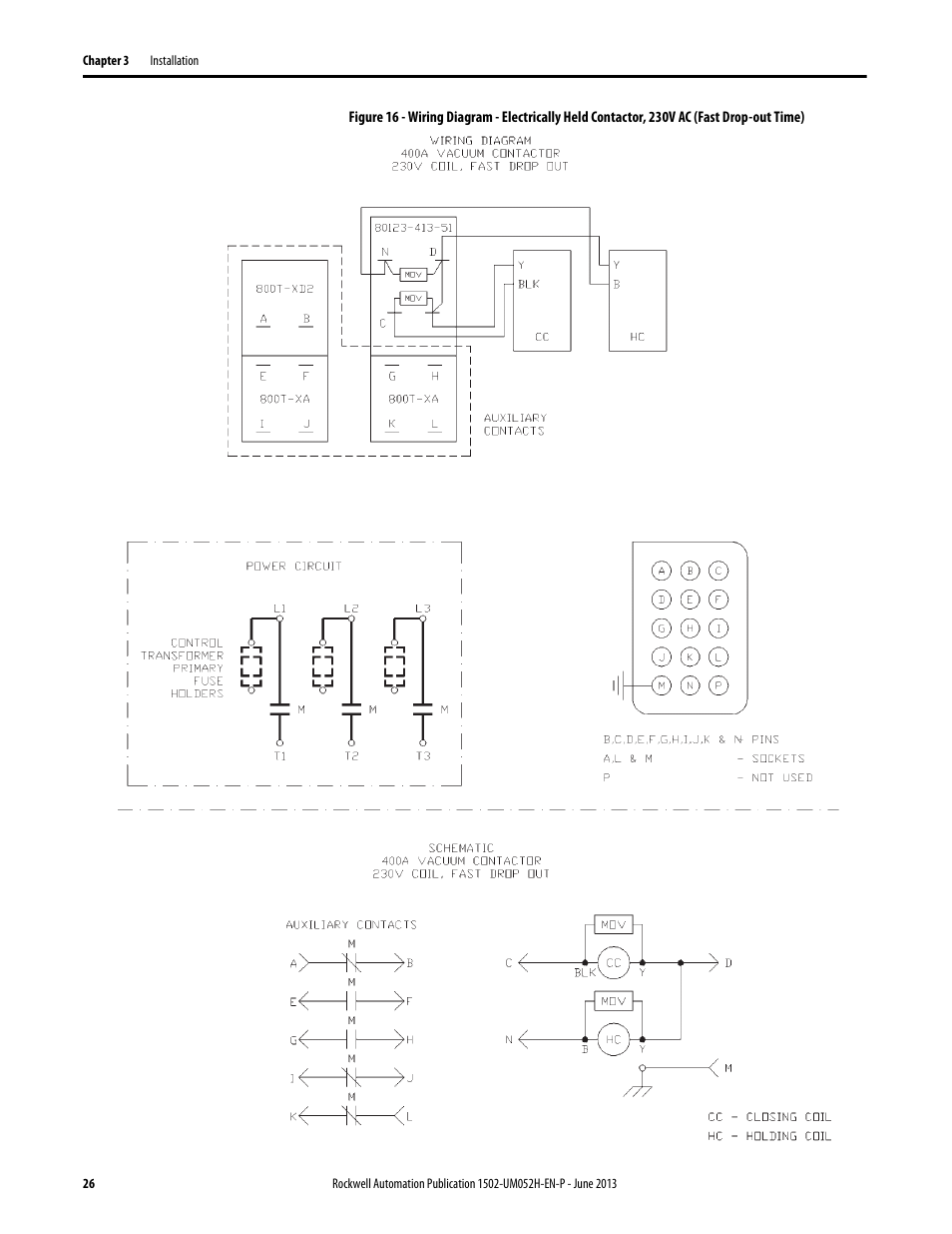 Rockwell Automation 1502 Medium Voltage 400A Contactor - Series E User Manual | Page 26 / 60