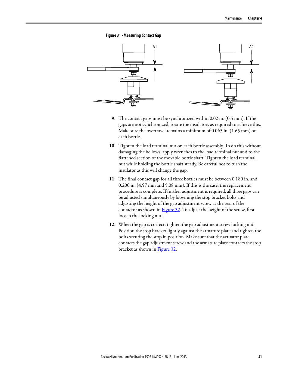 Rockwell Automation 1502 Medium Voltage 400A Contactor - Series E User Manual | Page 41 / 60