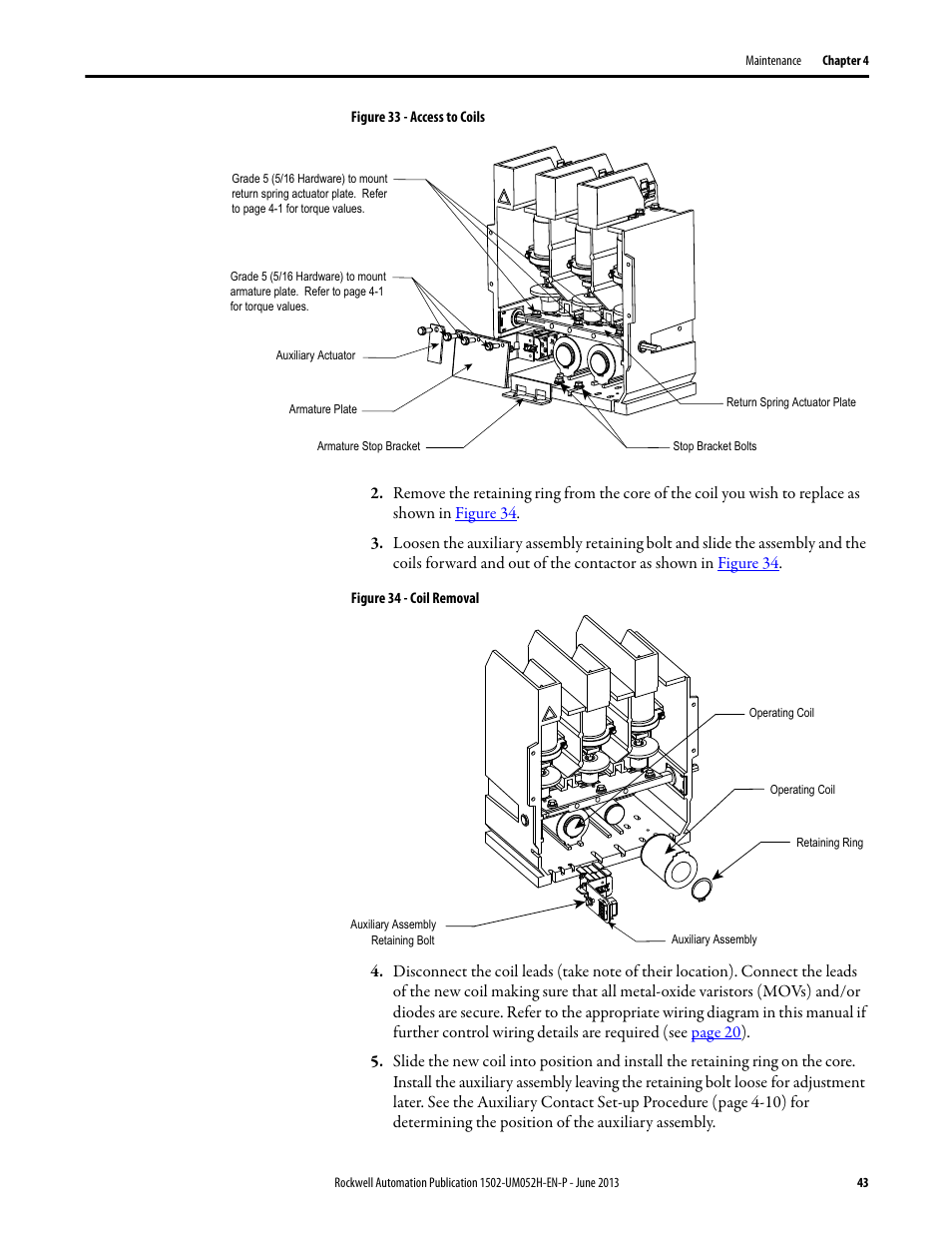 Rockwell Automation 1502 Medium Voltage 400A Contactor - Series E User Manual | Page 43 / 60