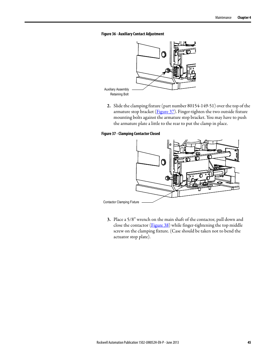 Rockwell Automation 1502 Medium Voltage 400A Contactor - Series E User Manual | Page 45 / 60