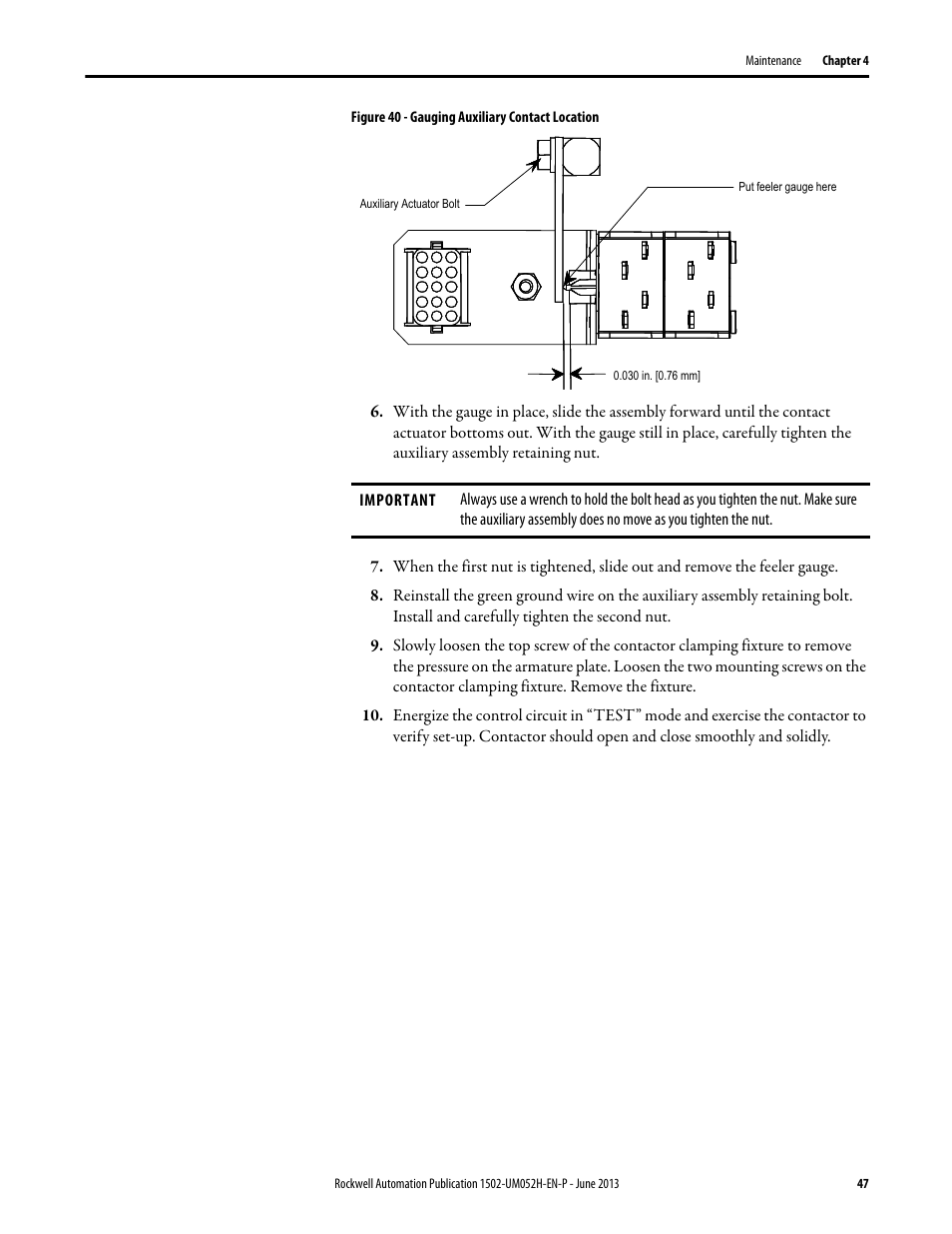 Figure 40 | Rockwell Automation 1502 Medium Voltage 400A Contactor - Series E User Manual | Page 47 / 60