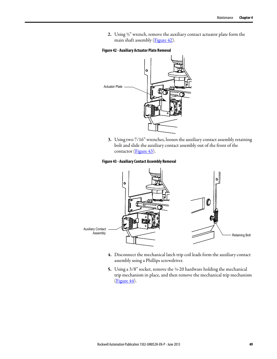 Rockwell Automation 1502 Medium Voltage 400A Contactor - Series E User Manual | Page 49 / 60