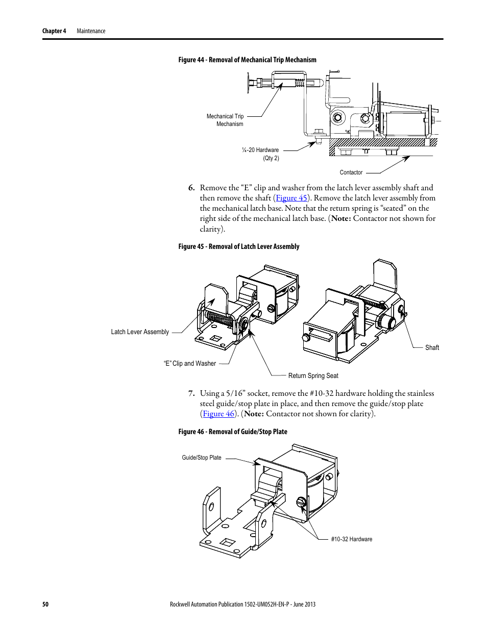 Figure 44 | Rockwell Automation 1502 Medium Voltage 400A Contactor - Series E User Manual | Page 50 / 60