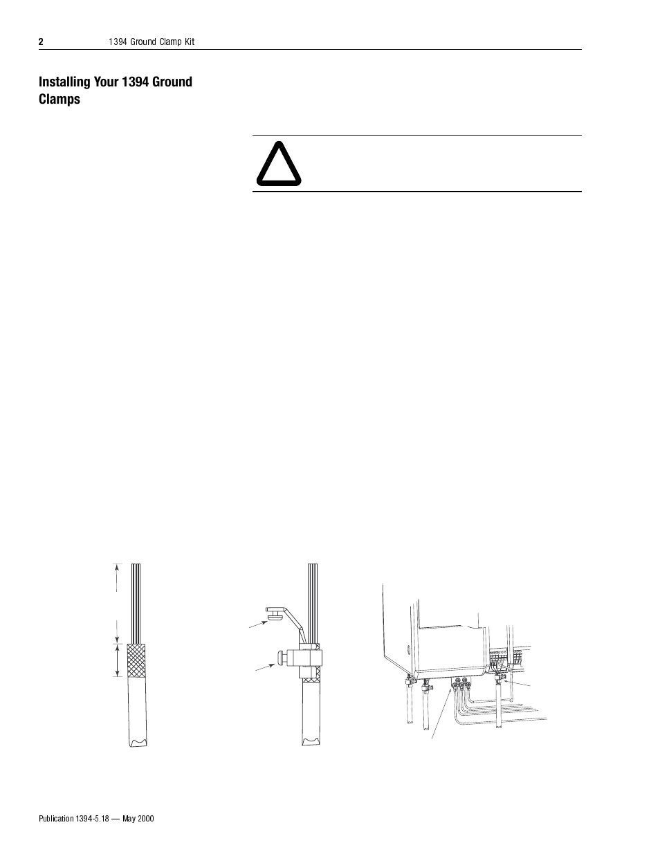 Installing your 1394 ground clamps | Rockwell Automation 1394C-GCLAMP Ground Clamp Kit Installation Instructions User Manual | Page 2 / 4