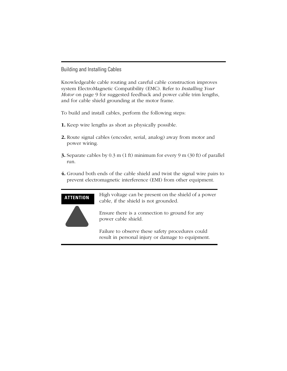 Building and installing cables | Rockwell Automation W-Series Brushless Servo Motor  User Manual | Page 6 / 24