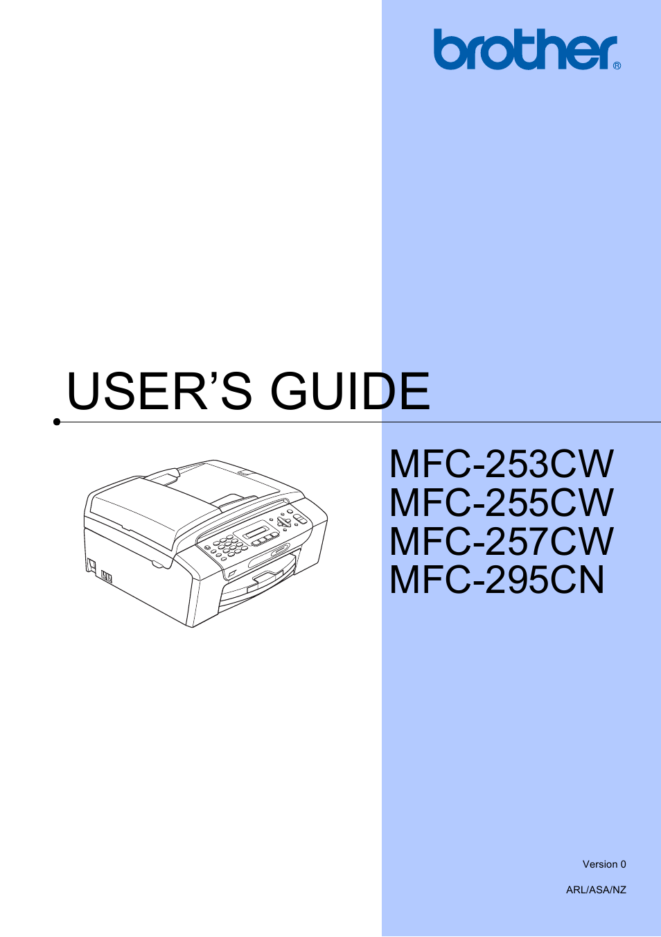 Brother MFC-253CW User Manual | 176 pages