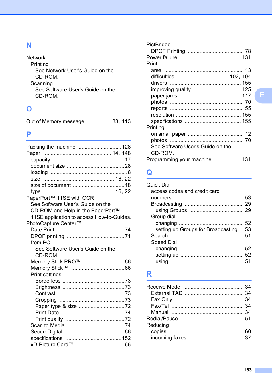 Brother MFC-253CW User Manual | Page 173 / 176