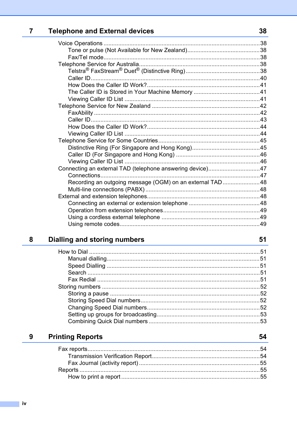 Brother MFC-253CW User Manual | Page 6 / 176