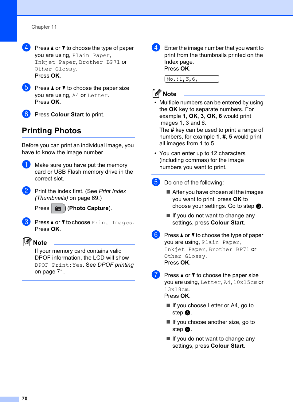 Printing photos | Brother MFC-253CW User Manual | Page 80 / 176