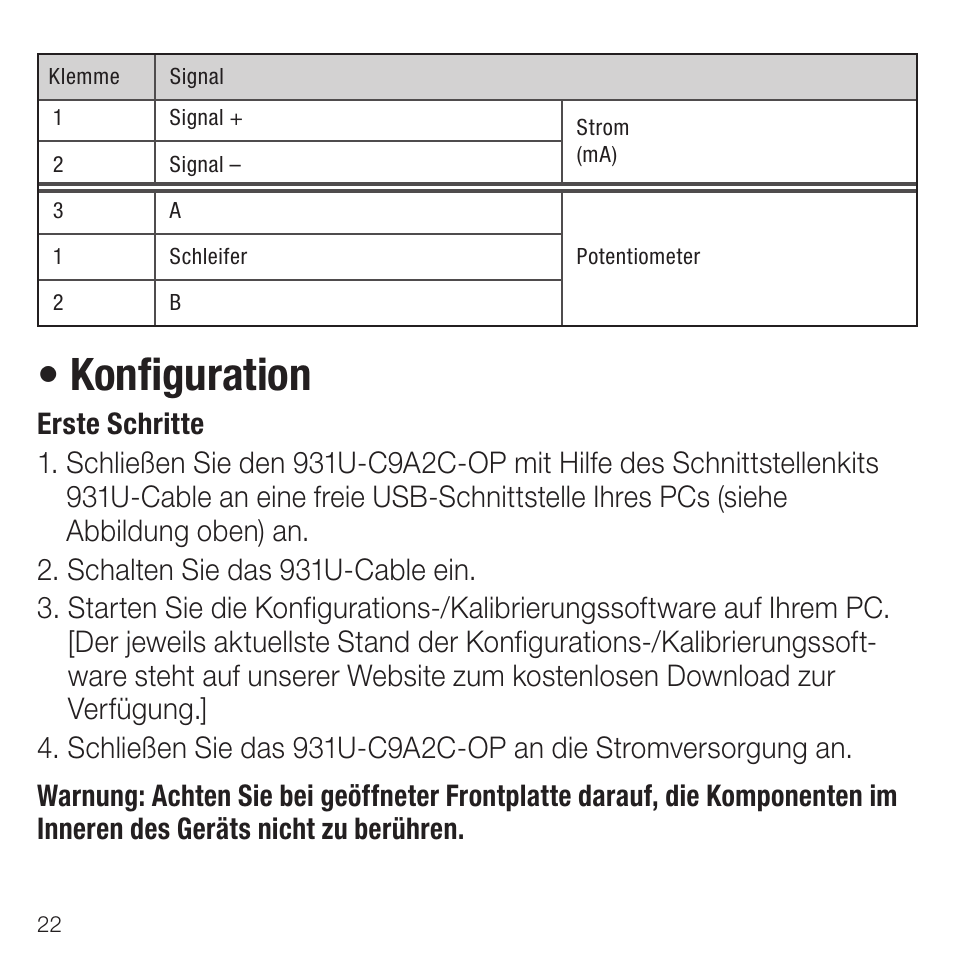 Konfiguration | Rockwell Automation 931U-C9A2C-OP Active Converter, Universal User Manual | Page 22 / 84