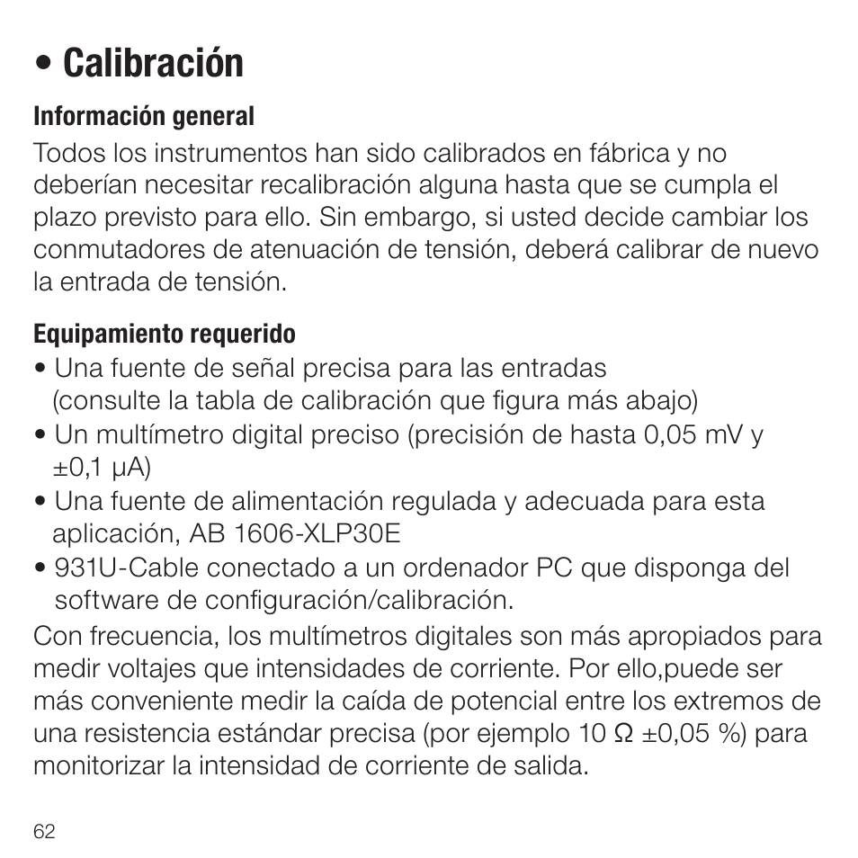 Calibración | Rockwell Automation 931U-C9A2C-OP Active Converter, Universal User Manual | Page 62 / 84