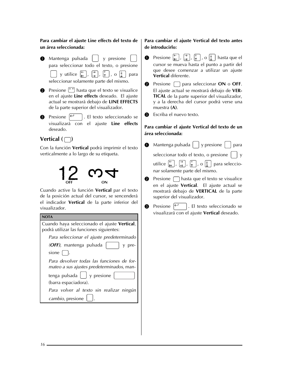 Vertical ( ) | Brother PT-9400 User Manual | Page 125 / 150