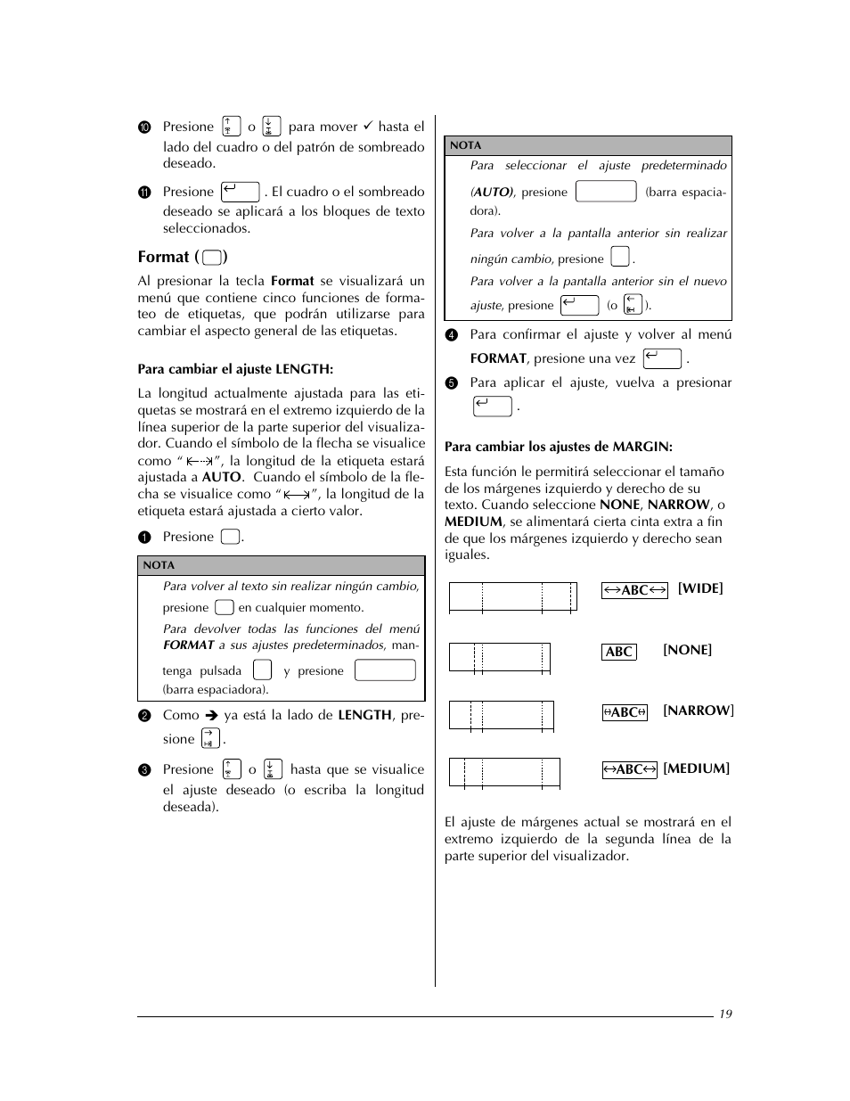 Format ( ) | Brother PT-9400 User Manual | Page 128 / 150