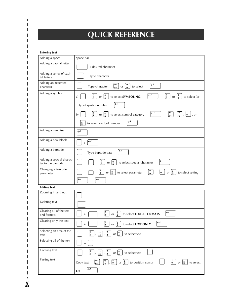 Quick reference | Brother PT-9400 User Manual | Page 4 / 150