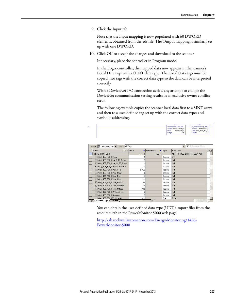 Rockwell Automation 1426 PowerMonitor 5000 Unit User Manual | Page 207 / 396