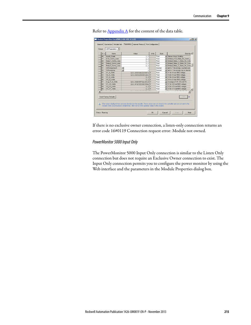 Rockwell Automation 1426 PowerMonitor 5000 Unit User Manual | Page 215 / 396