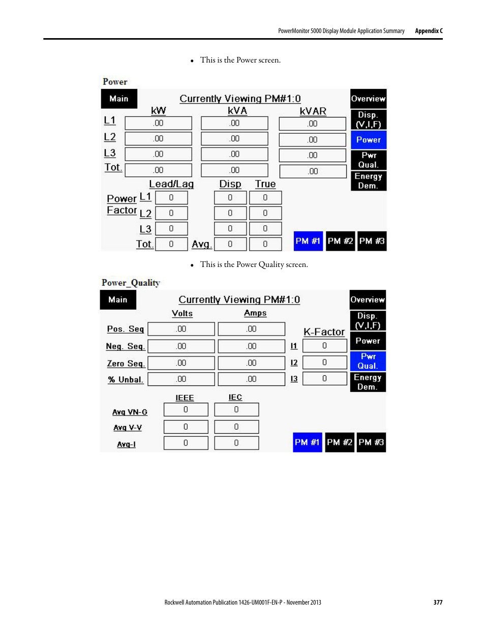 Rockwell Automation 1426 PowerMonitor 5000 Unit User Manual | Page 377 / 396