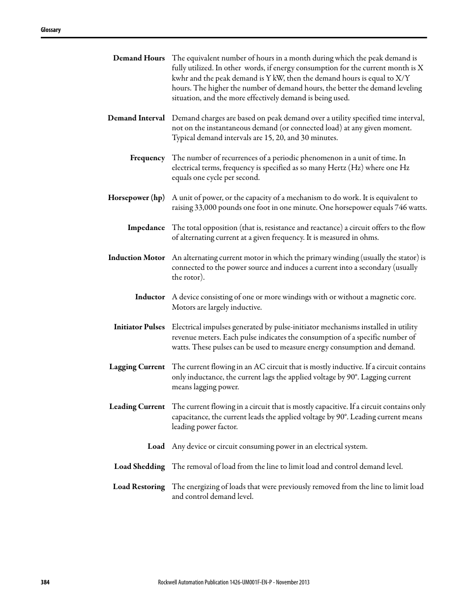 Rockwell Automation 1426 PowerMonitor 5000 Unit User Manual | Page 384 / 396