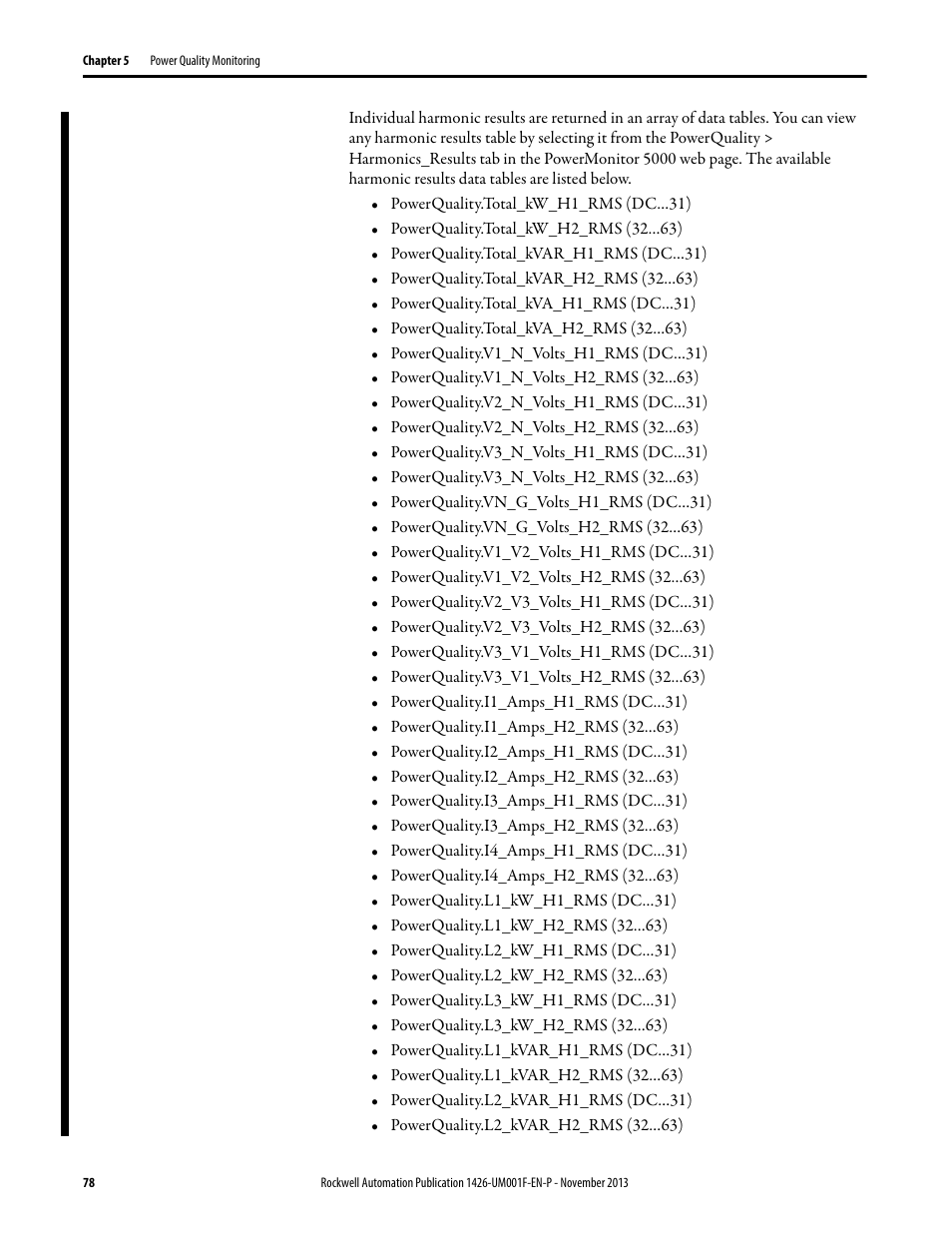 Rockwell Automation 1426 PowerMonitor 5000 Unit User Manual | Page 78 / 396