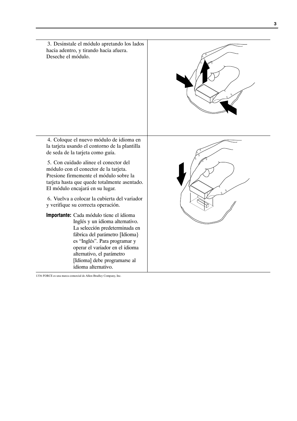 Rockwell Automation 1336T FORCE Language Module Replacement User Manual | Page 7 / 13