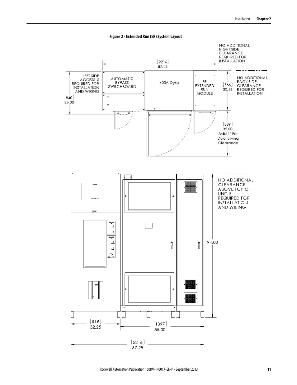 Figure 2 - extended run (er) system layout | Rockwell Automation 1608M MegaDySC Installation Instructions 400 A User Manual | Page 9 / 24