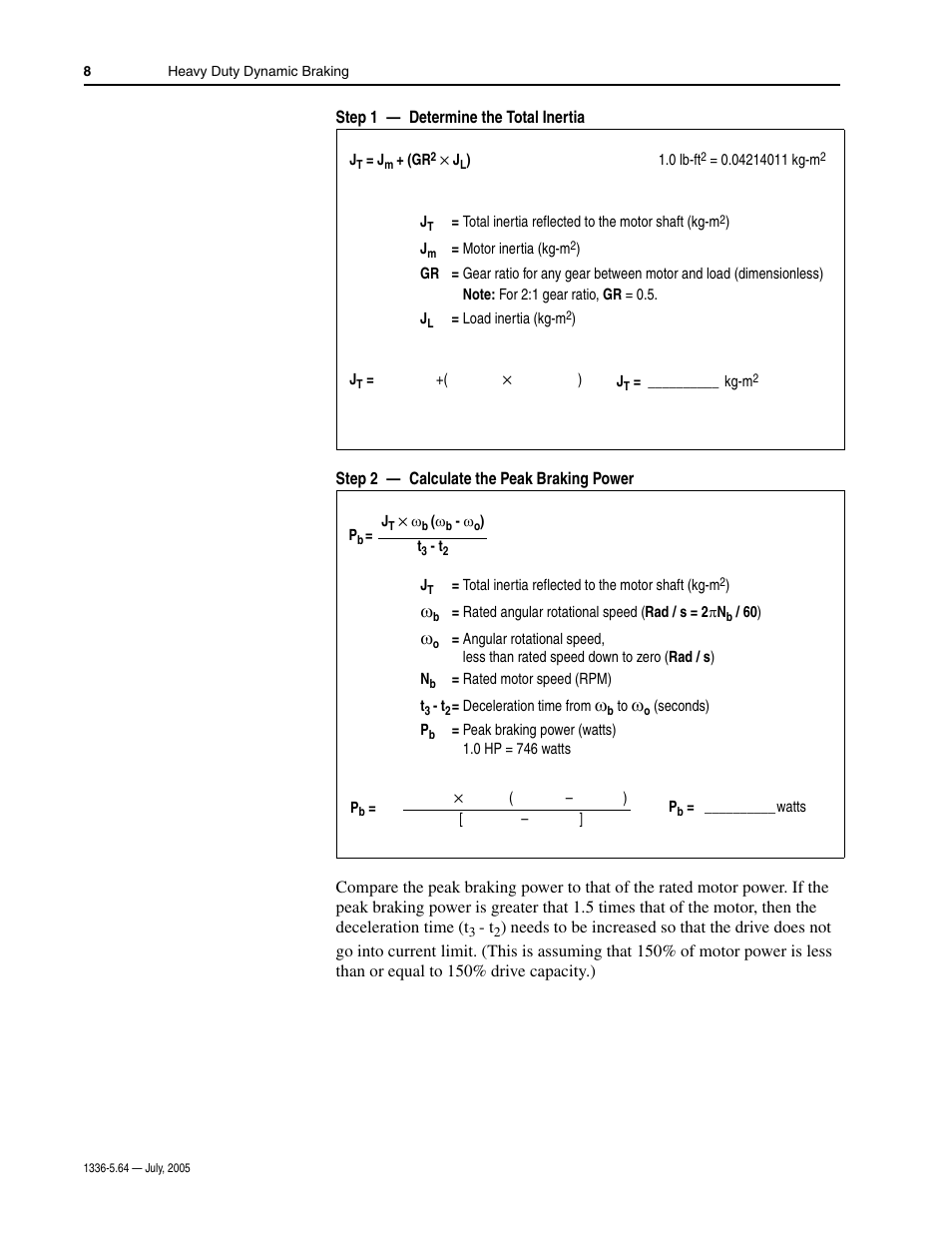 Rockwell Automation 1336_S_F_T Allen-Bradley Dynamic Braking User Manual | Page 8 / 28