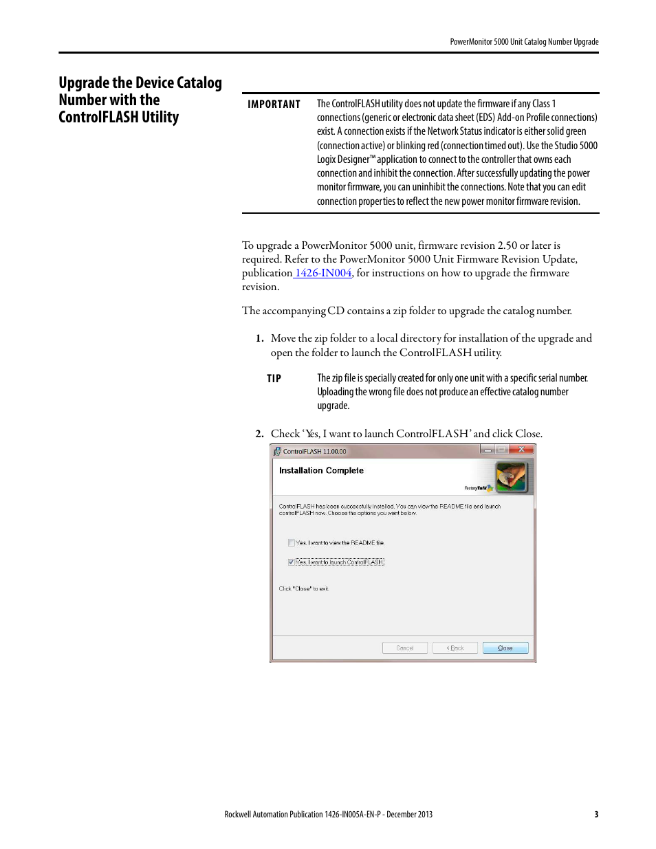 Rockwell Automation 1426-MxE-xxx PowerMonitor 5000 Unit Catalog Number Upgrade Installation Instructions User Manual | Page 3 / 12