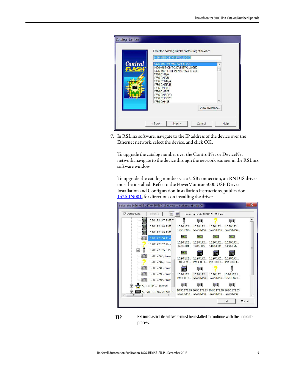 Rockwell Automation 1426-MxE-xxx PowerMonitor 5000 Unit Catalog Number Upgrade Installation Instructions User Manual | Page 5 / 12